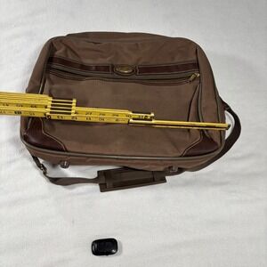 Jaguar Carry On Bag Unisex Large Brown Excellent Vintage Canvas Shoulder Luggage